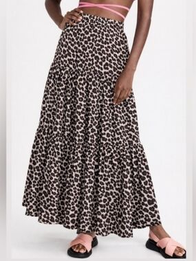 La Double J Leopard Big Skirt